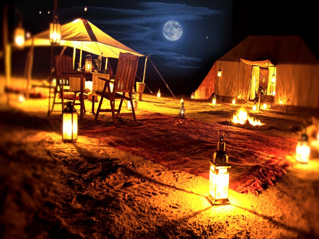Camping at desert safari dubai