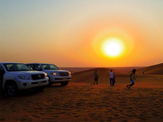 Sun Set at Dubai Desert